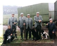 Elveden Keepers -1990s .Left to right standing Bob Barfield. Barry Austin. Gerald Magennis; John (Hoss) Younge
