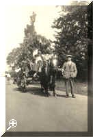 Decorated farm wagons c1930, Sunday School outing  > Simply click to enlarge... then use the [Back] button to return