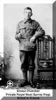 Ernest Plummer, Private, Royal West Surrey Regt. Killed in France > Simply click to enlarge... then use the [Back] button to return