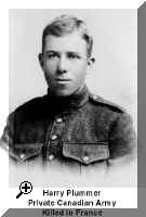 Harry Plummer, Private, Canadian Army Killed in France > Simply click to enlarge... then use the [Back] button to return